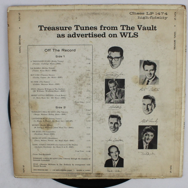 Treasure Tunes From the Vault As Advertised on WLS 12" Vinyl