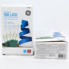Lot Of 2 GE StayBright 100-Count 24.75-ft Warm White Mini LED Christmas Lights