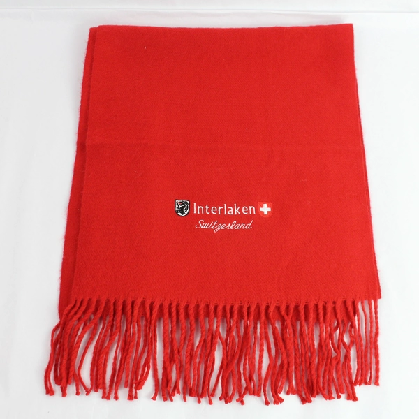 Lot of 2 Switzerland Acrylic Scarves - Gray & Red Winter Accessories