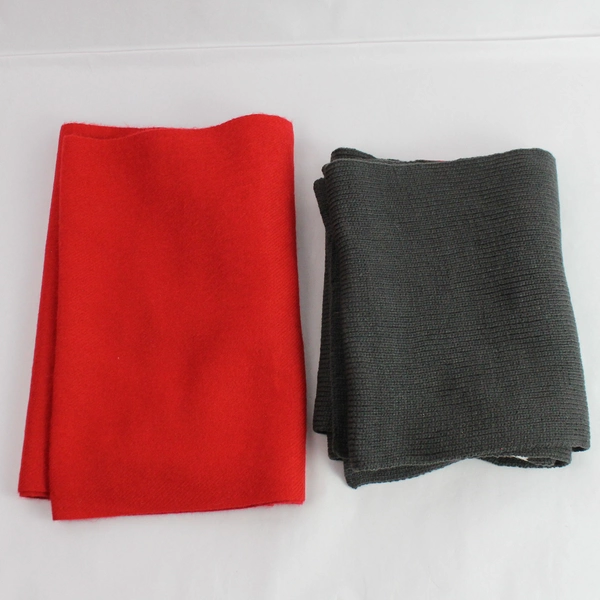Lot of 2 Switzerland Acrylic Scarves - Gray & Red Winter Accessories
