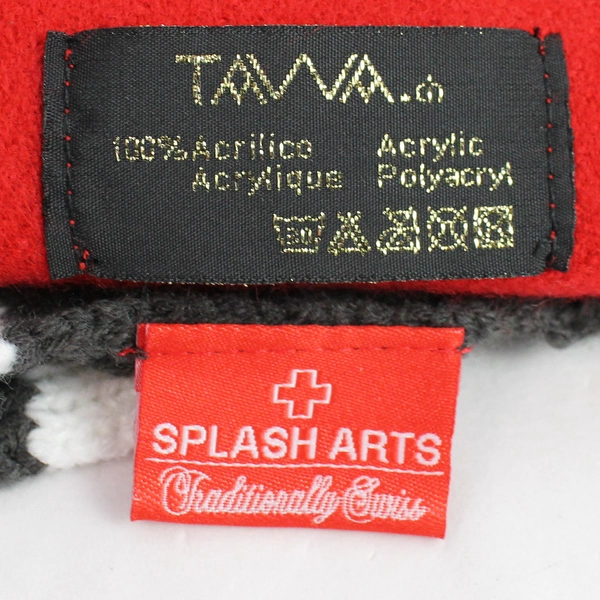 Lot of 2 Switzerland Acrylic Scarves - Gray & Red Winter Accessories