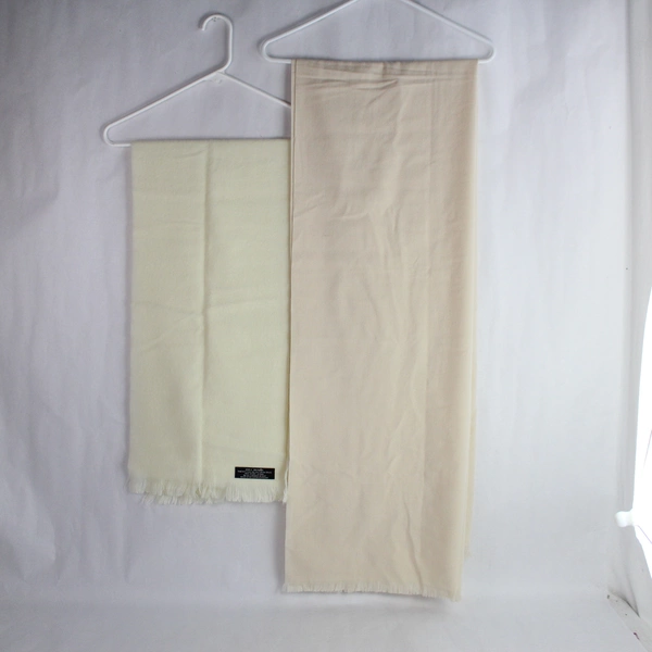 Lot of 2 Cream & Beige Women's Scarves - Cozy Winter Accessories