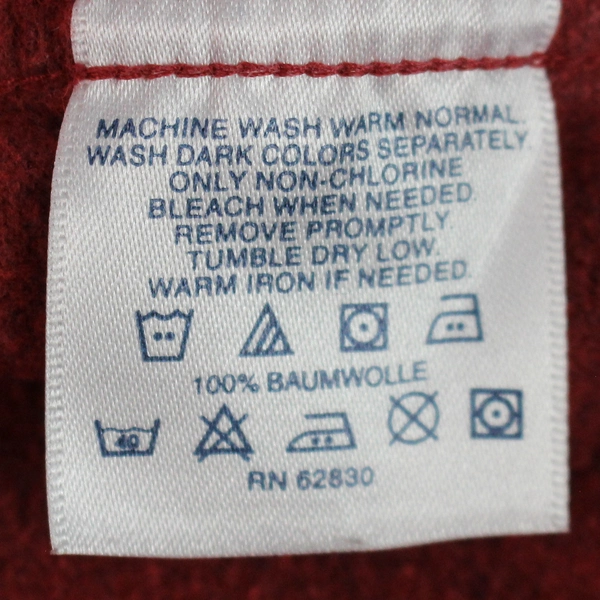 Lands' End Red Cotton Button-Down Shirt Men's Large 16-16.5 Good Condition