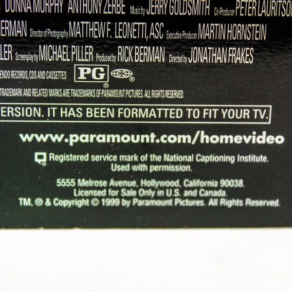 Star Trek Insurrection Patrick Stewart 1999 Paramount VHS PG