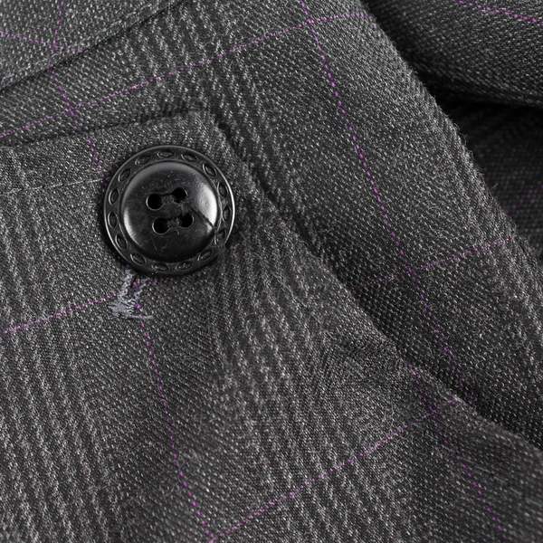 Spacegirlz Gray and Purple Plaid Wide-Leg Pants Juniors Size 9