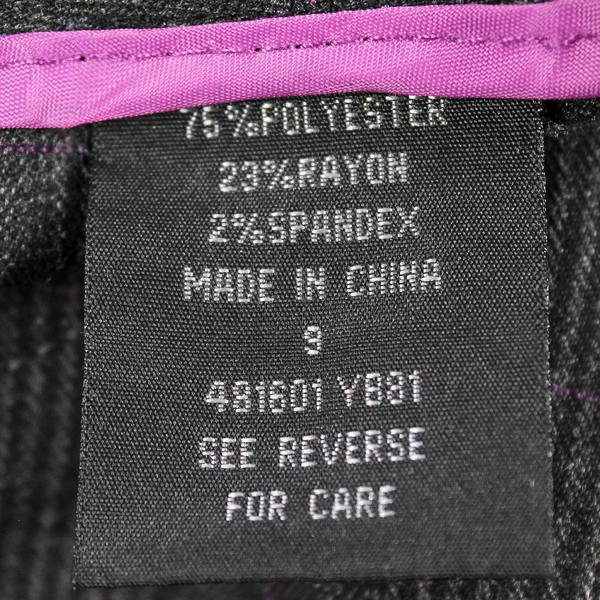 Spacegirlz Gray and Purple Plaid Wide-Leg Pants Juniors Size 9