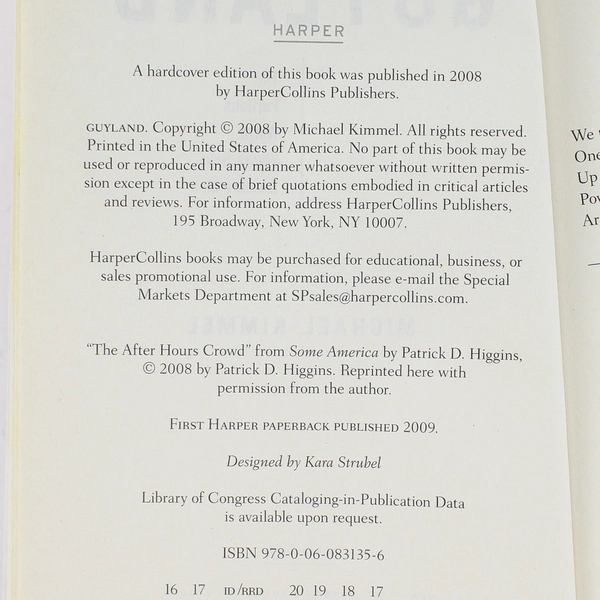 Guyland: The Perilous World Where Boys Become Men by Michael Kimmel 2009 PB