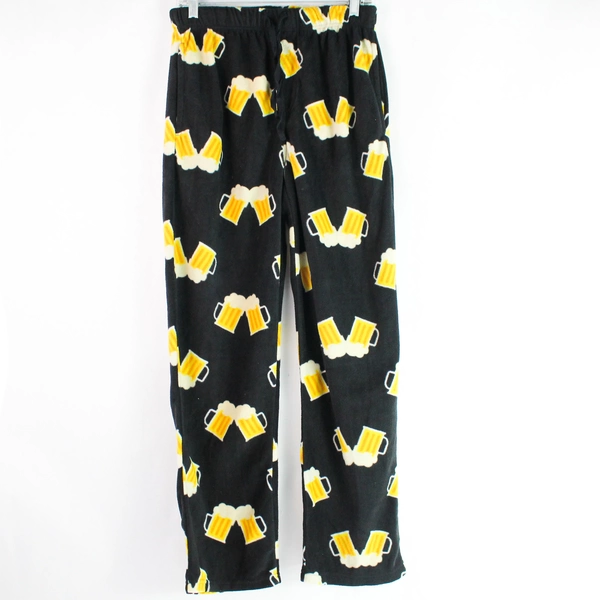 Lord's Rocks Beer Stein Pattern Fleece Pajama Pants Women's Size S Sleepwear