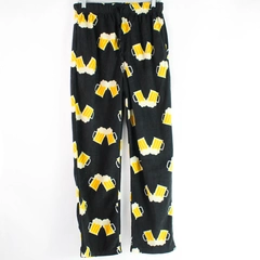 Lord's Rocks Beer Stein Pattern Fleece Pajama Pants Women's Size S Sleepwear