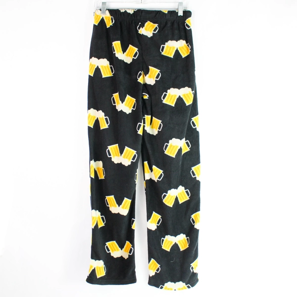 Lord's Rocks Beer Stein Pattern Fleece Pajama Pants Women's Size S Sleepwear