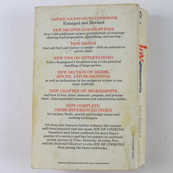 Joy of Cooking The All-Purpose Cookbook Rombauer Becker S. Rombauer 1973 PB
