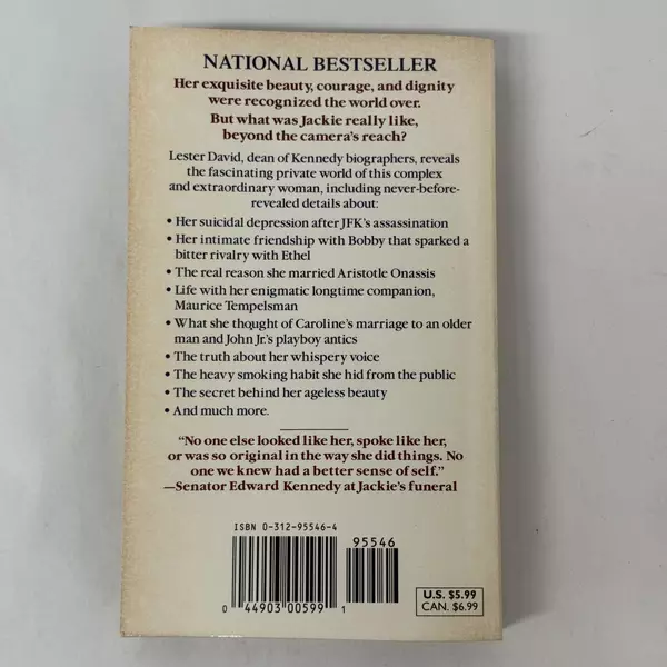 Jacqueline Kennedy Onassis: A Portrait of Her Private Years by Lester David 1995