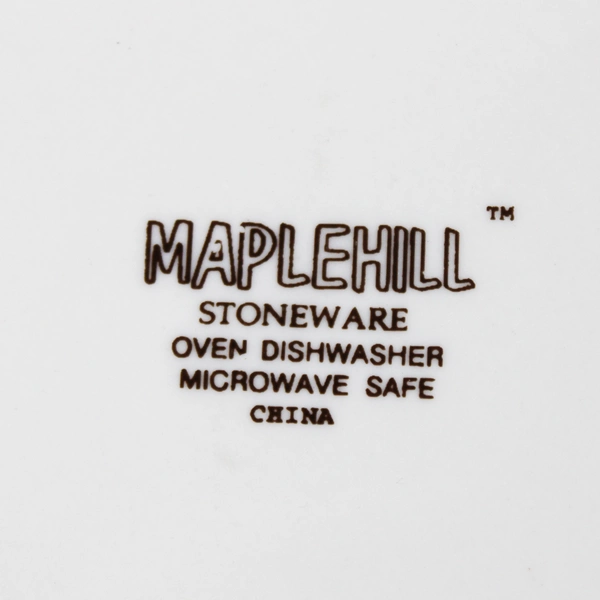 Lot Of 2 Maplehill Stoneware Ceramic Saucer Harvest Pattern Fruit 6" Diameter