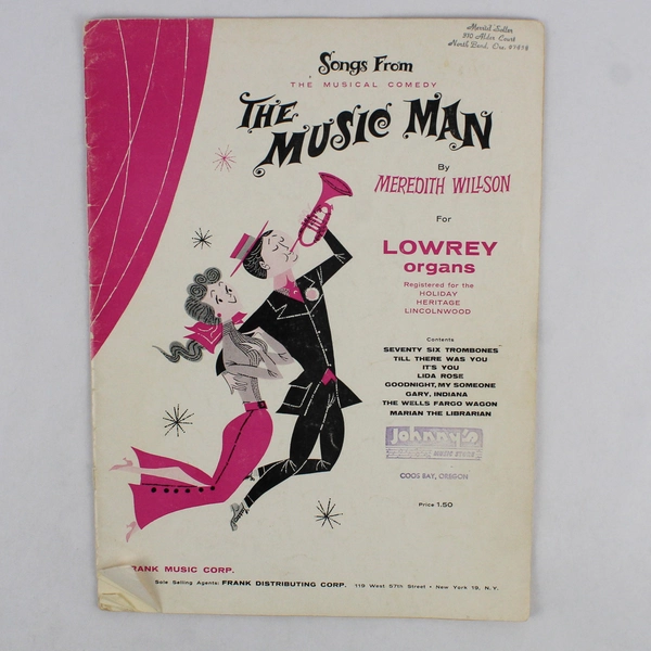 Songs from The Music Man Organ Sheet Music
