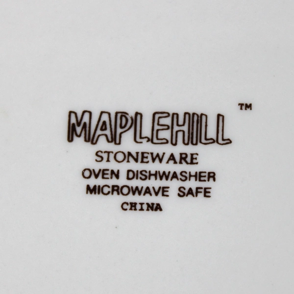 Lot Of 2 Maplehill Stoneware Ceramic Salad Plate Harvest Pattern 7.5" Diameter