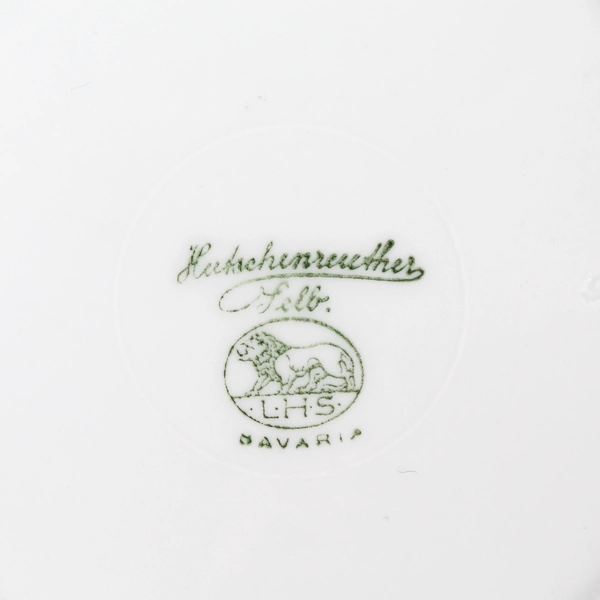 Lot of 5 Hutschenreuther 6.5" Bread Plates White Pink Flowers Bavaria