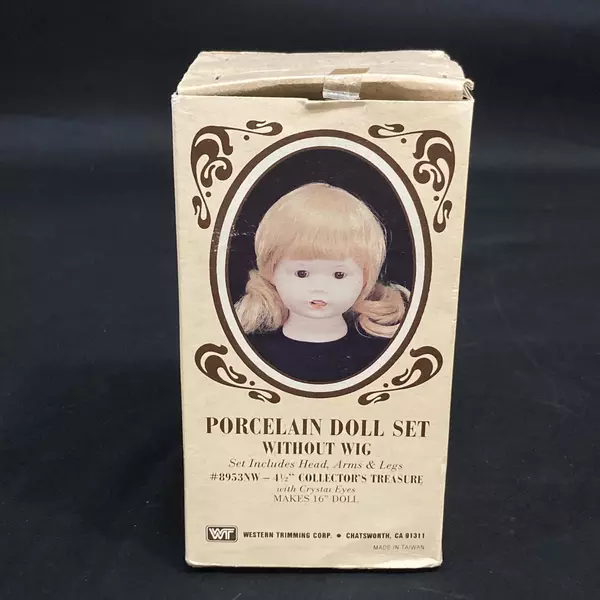 Vintage Western Trimming Westrim Crafts Porcelain Doll Set Without Wig