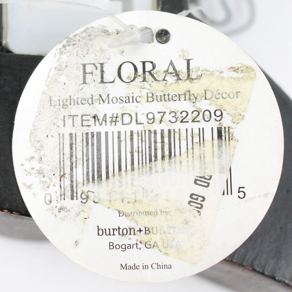 Debi Lilly Design Lighted Battery Operated Mosaic Butterfly Decoration