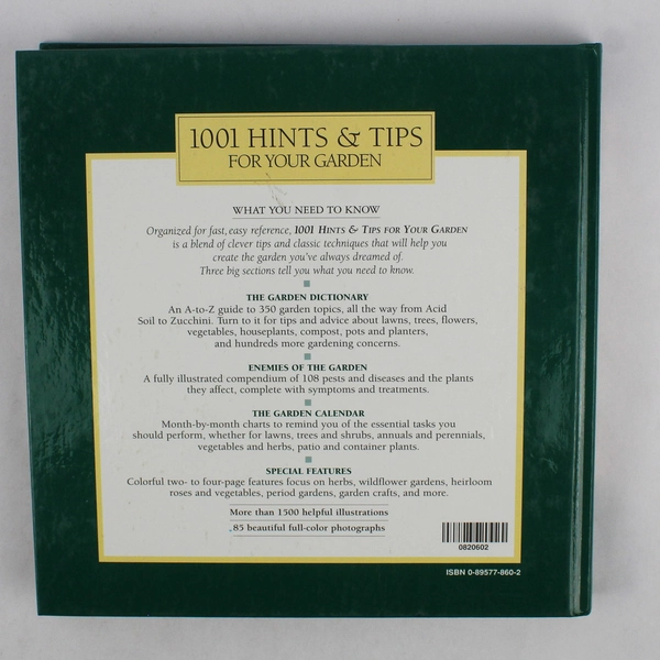 1001 Hints and Tips for Your Garden 1998 Reader's Digest Hardcover