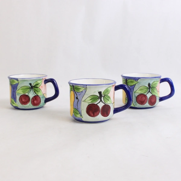 6 PC Set of Seymour Mann Frutta Fresca Ceramic Cups and Saucers