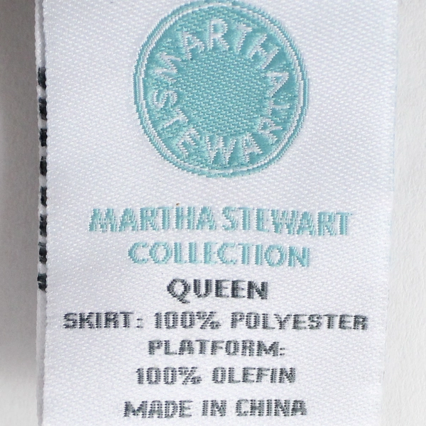 Martha Stewart Gray Queen Size Bed Skirt 16" Drop Home Decor
