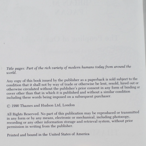 The Journey from Eden by Brian M. Fagan 1990 Hardcover - Good Condition