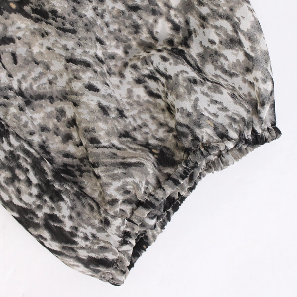 Pleione Sheer Gray Speckled Blouse Women's Size Medium