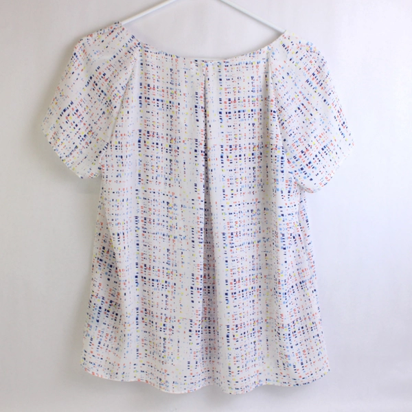 Worthington Multicolor Short-Sleeved Blouse Women's Petite Large