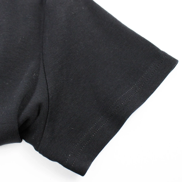 Karen Scott Petite Short Sleeve Shirt Women's Large 100% Cotton Black