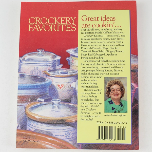 Crockery Favorites by Mable Hoffman 1991 Cookbook - Good Condition