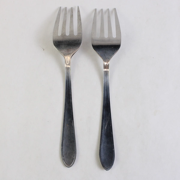 Set of 2 Pfaltzgraff Mirage Frost Cold Meat Serving Fork 8.5"
