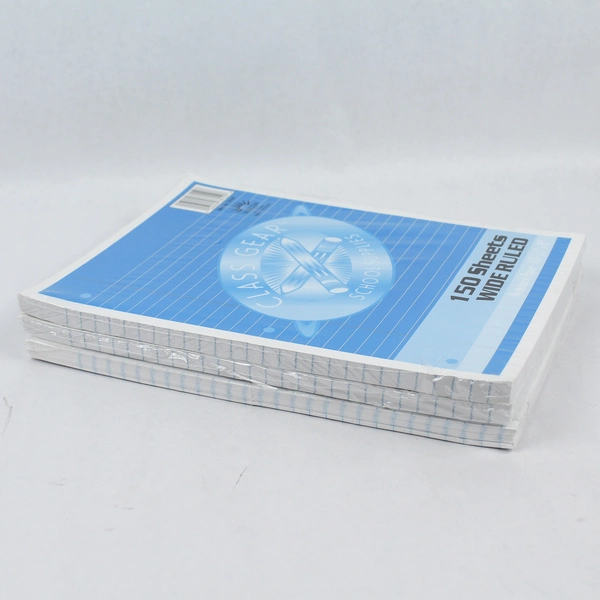 Lot of 3 Norcom 150 Sheets Wide Ruled Notebook Paper - School Supplies