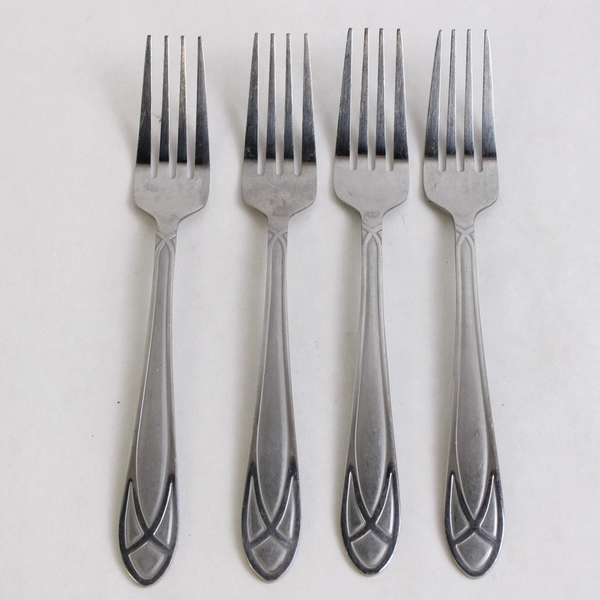 Set of 4 Pfaltzgraff Dinner Forks Mirage Frost Stainless