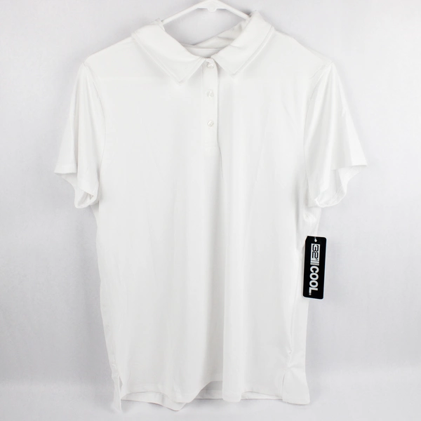 32 Degrees Cool Women's Large Polo Shirt White NWT