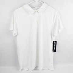 32 Degrees Cool Women's Large Polo Shirt White NWT