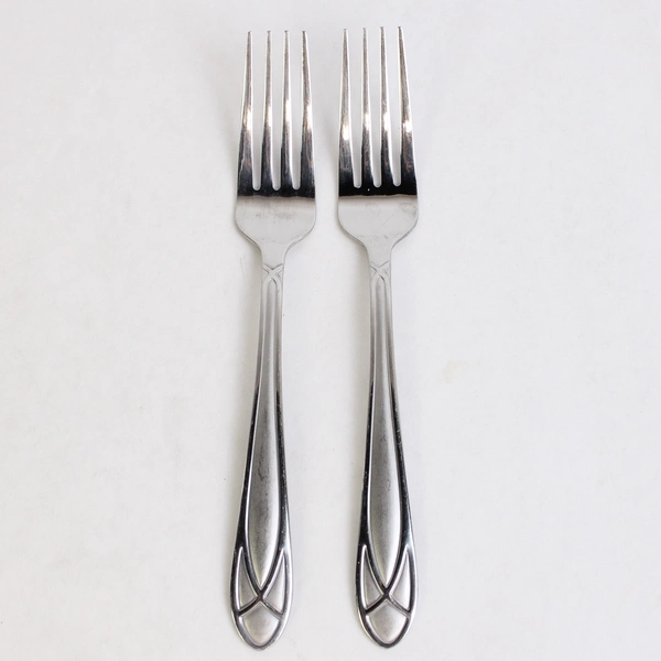 Set of 2 Pfaltzgraff Dinner Forks Mirage Frost Stainless