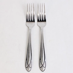Set of 2 Pfaltzgraff Dinner Forks Mirage Frost Stainless