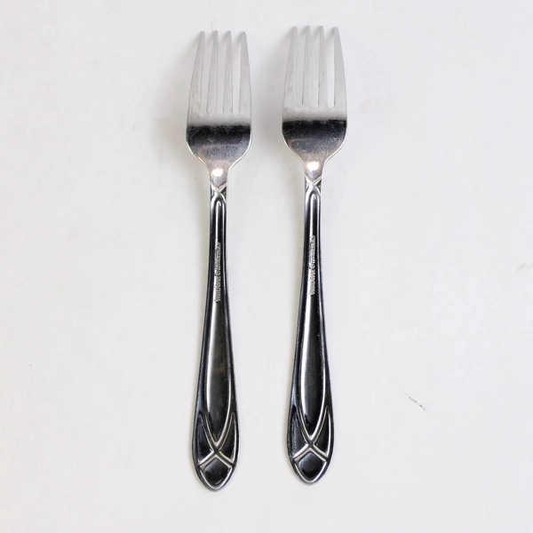 Set of 2 Pfaltzgraff Dinner Forks Mirage Frost Stainless