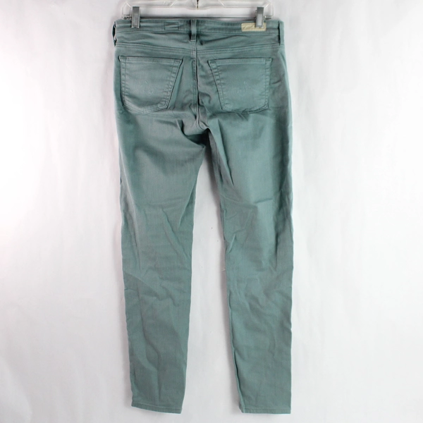 Adriano Goldschmied Stevie Ankle Green Jeans Women's Size 28R Good Condition
