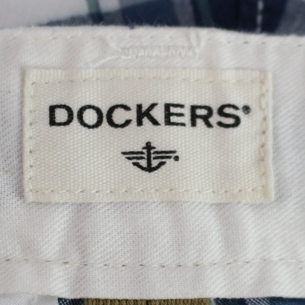 Dockers Men's Blue White Plaid Cotton Shorts Size 30x9 Good Condition