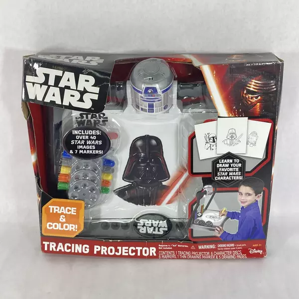 2015 Tara Toy Star Wars Tracing Projector Set Vader R2D2