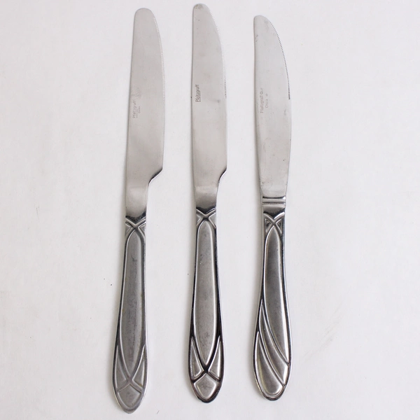 Lot of 9 Pfaltzgraff Flatware Spoons Forks Knives Mirage Frost Stainless Steel