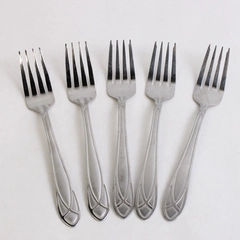 Set of 5 Pfaltzgraff Forks Mirage Frost Stainless