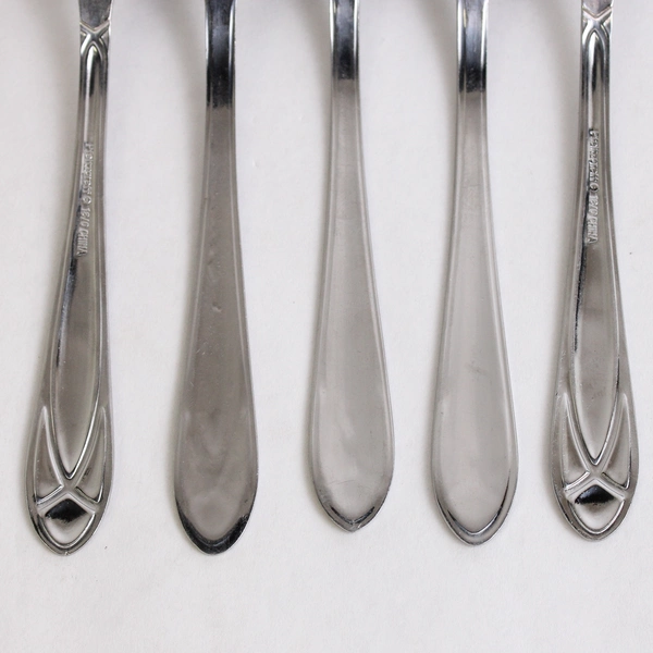 Set of 5 Pfaltzgraff Forks Mirage Frost Stainless