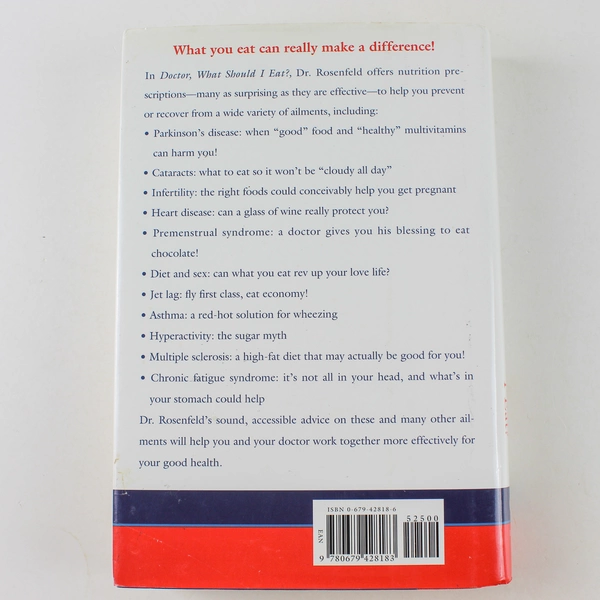 Doctor, What Should I Eat? by Isadore Rosenfeld 1995 Hardcover - Good Condition