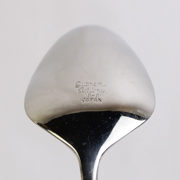 Lot of 10 Towle Supreme Place Oval Spoon Bamboo Bright 18/8 Stainless Steel 7.25