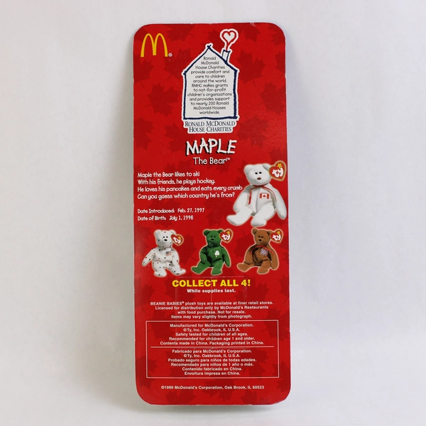 Ty McDonalds Teenie Beanie Babies Maple The Bear 1999 Canada