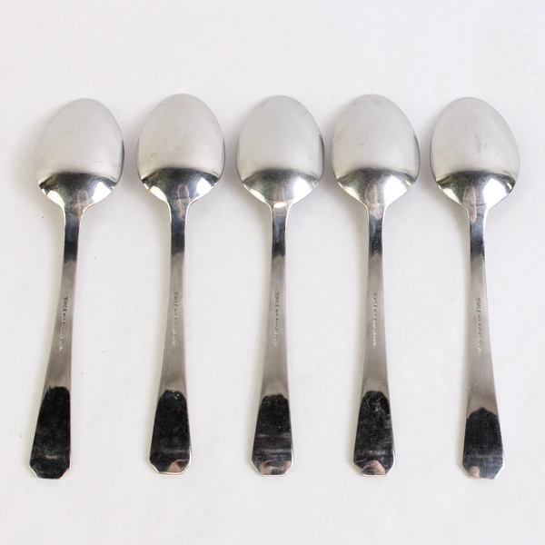 Lot of 5 Towle Place Oval Spoon Beacon Hill Brushed 18/8 Stainless Steel 7 in