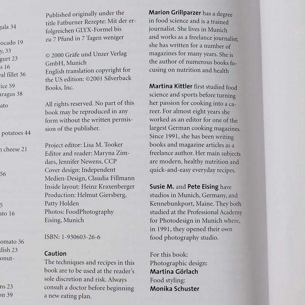 Fat Burner by Marion Grillparzer and Martina Kittler Paperback 2001