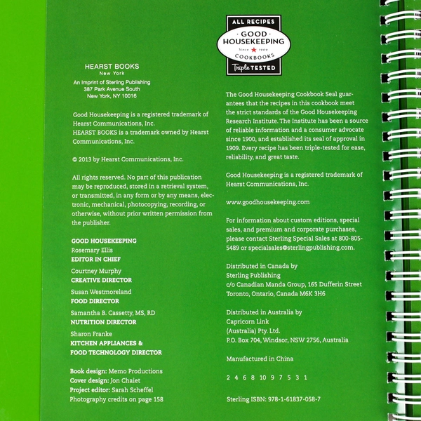 400 Calorie Vegetarian by Good Housekeeping Editors 2013 Spiral